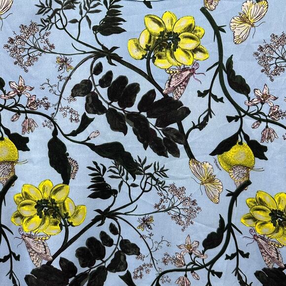 Essential Antwerp Women's Large? Blue Floral Blouse Flowy Bright Comfort - Picture 4 of 10